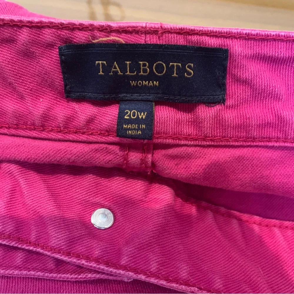 Talbots Vibrant Pink Denim Skirt - Picture 5 of 6